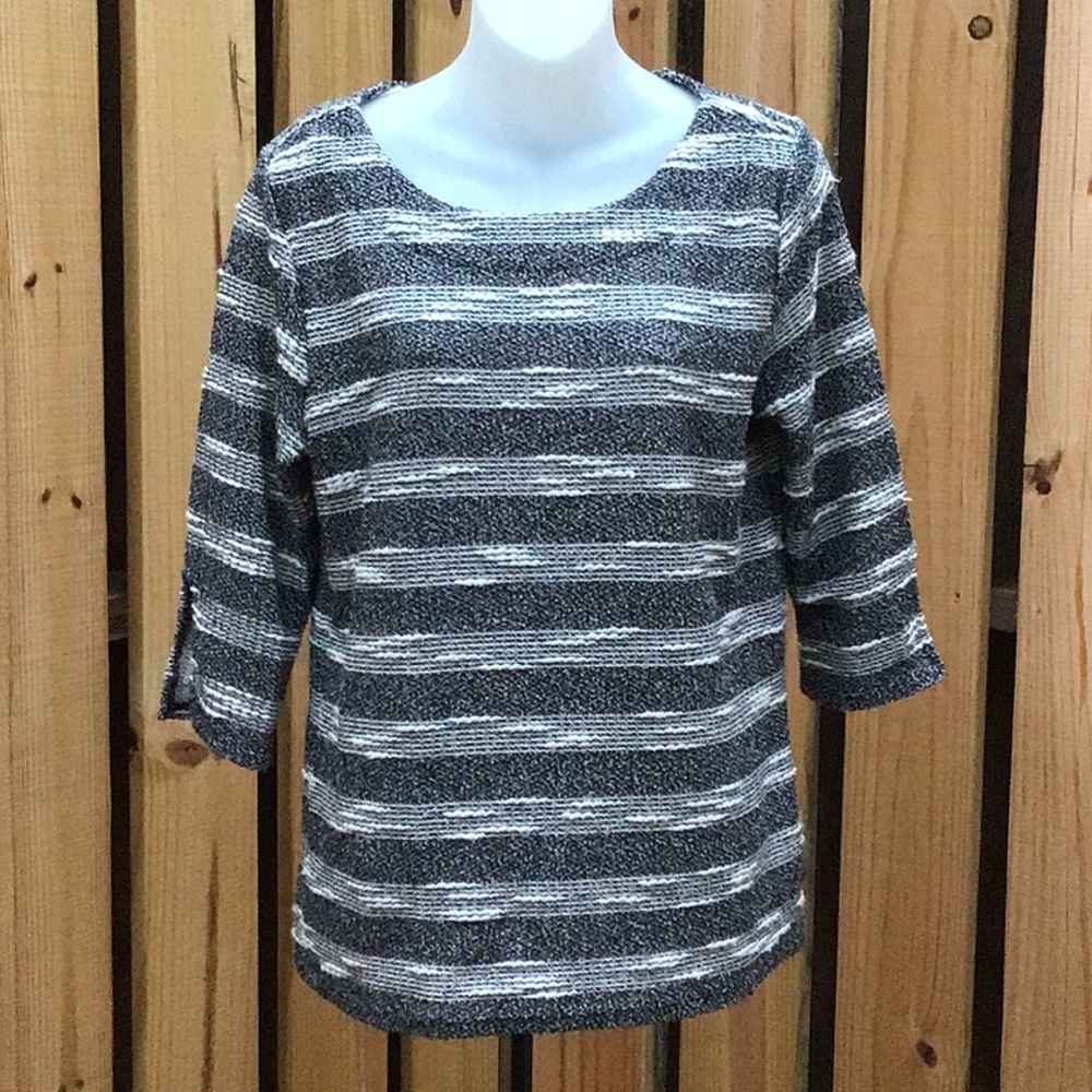 Vince Camuto Raised Threads 3/4 Sleeve Top